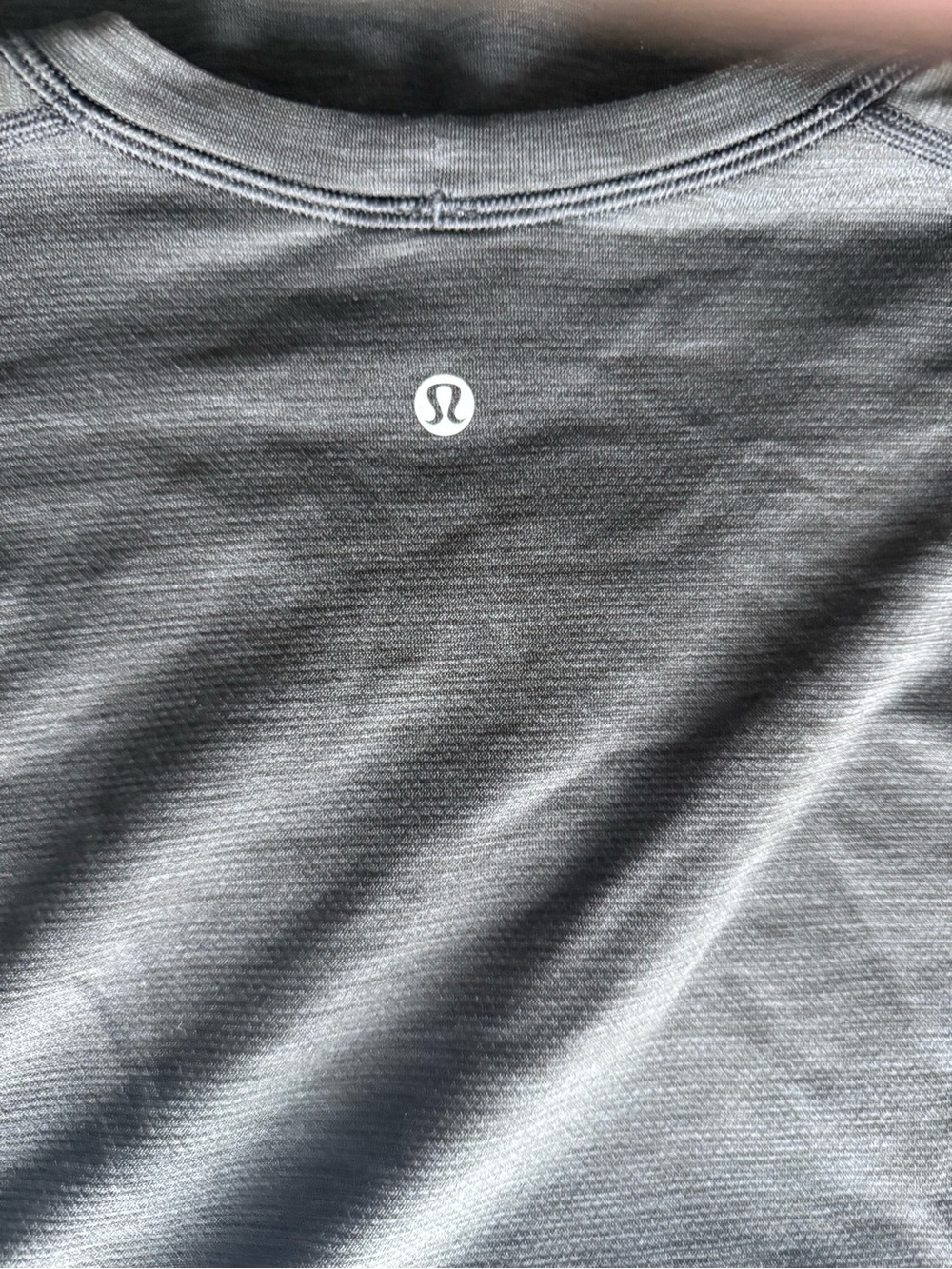 lululemon athletica Charcoal Gray Crewneck Tee with Logo
